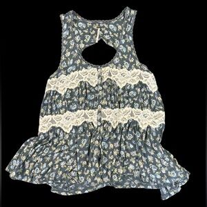 Free People floral  top size XS
